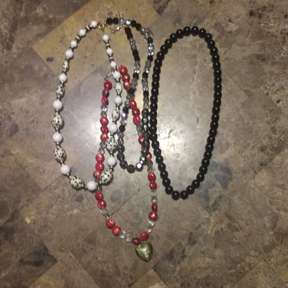 4 misc. 17" necklaces